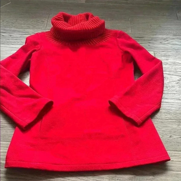 Georges Rech |  Vintage red wool blend turtleneck tunic sweater - Picture 2 of 10